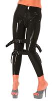 hier klicken für eine vergrösserte Darstellung von Anita Berg - Latex Strafhose / Leggings mit Fessel-Riemen