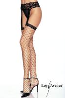 hier klicken für eine vergrösserte Darstellung von Leg Avenue - Straps-Look Netz Strumpfhose Spitze in 2 Farben