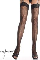 hier klicken für eine vergrösserte Darstellung von Leg Avenue - Straps Netz-Strmpfe Spitze in diversen Farben