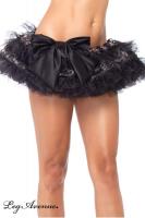 hier klicken für eine vergrösserte Darstellung von Leg Avenue - Tll Minirock Petticoat mit Pailletten & Schleife schwarz - Gr. S-L
