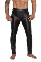 hier klicken für eine vergrösserte Darstellung von Noir Handmade - Herren Hose aus Powerwetlook mit 3D-Netz schwarz