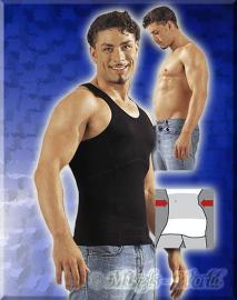 Enges Bauchweg Muskel Shirt / Top schwarz
