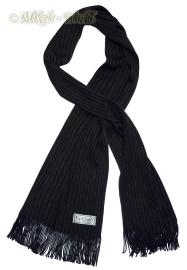 Herren Strickschal mit Fransen anthrazit