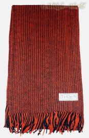 Weicher Unisex Strickschal mit Fransen schwarz-rot - Nr. 4