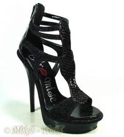 Plateau Riemen Stiletto Chloe schwarz