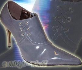 Elegante Lack Ankle Boots Gina grau
