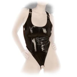 Ledapol - Heier Lack Body ouvert mit Schrittriemen und Zip