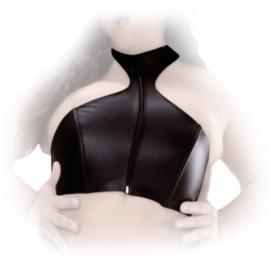 Ledapol - Echt Leder Zip Bustier / Top mit Stehkragen