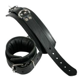 Ledapol - Echt Leder Bondage Fu-Fessel Paar schwarz - Gr. S-L