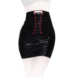 Insistline - Eleganter Datex Rock mit Zierschnürung und Zip