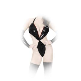 Insistline - Knapper hautenger Datex String Body mit Riemen