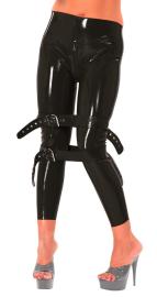 Anita Berg - Latex Strafhose / Leggings mit Fessel-Riemen