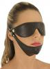 Ledapol - Echt Leder Fetisch Augenmaske mit Kinn schwarz - Gr. S-L