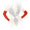 Insistline - Elegante Datex Armstulpen / Handschuhe mit Zip rot - Gr. S