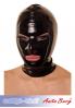 Anita Berg - Latex Zip-Kopfmaske mit Augen- und Mundffnungen schwarz - Gr. L