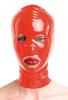 Anita Berg - Latex Zip-Maske mit runden ffnungen rot - Gr. L