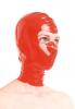 Anita Berg - Latex Zip-Kopfmaske mit offenem Augenbereich rot - Gr. L