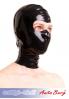 Anita Berg - Latex Zip-Kopfmaske mit offenem Augenbereich schwarz - Gr. L