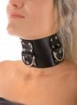 Ledapol - Echt Leder Halsband / Manschette mit D-Ringen