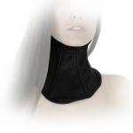 Ledapol - Echt Leder Halskrause / Collar mit Zip schwarz