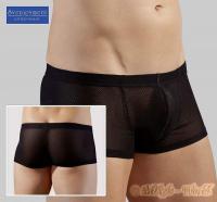 hier klicken für eine vergrösserte Darstellung von Scharfe transparente Waben Netz Boxer Shorts / Pants schwarz