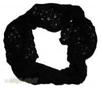 hier klicken für eine vergrösserte Darstellung von Damen Grob-Strick Loopschal - Schlauchschal schwarz