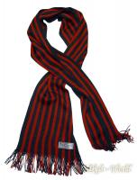 hier klicken für eine vergrösserte Darstellung von Weicher Unisex Strickschal mit Fransen schwarz-rot - Nr. 1