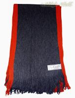 hier klicken für eine vergrösserte Darstellung von Weicher Unisex Strickschal mit Fransen schwarz-rot - Nr. 5