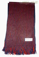 hier klicken für eine vergrösserte Darstellung von Weicher Unisex Strickschal mit Fransen schwarz-rot - Nr. 7