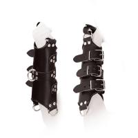 hier klicken für eine vergrösserte Darstellung von Ledapol - Echt Leder Bondage Armstulpen Hängefesseln schwarz - Gr. S-L