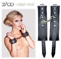 hier klicken für eine vergrösserte Darstellung von Zado Leder Handfessel schwarz